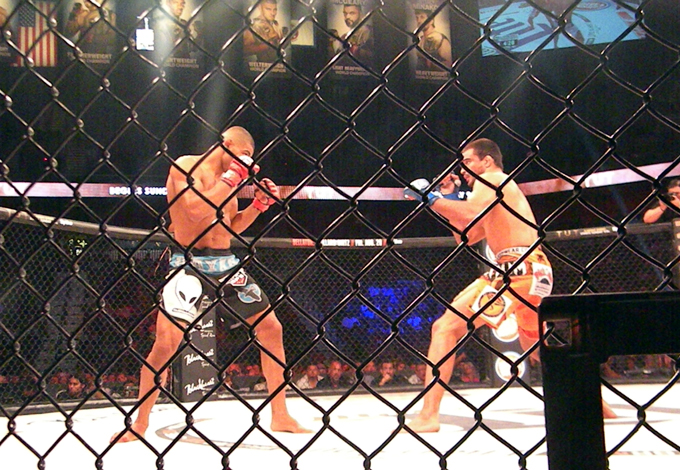 MMA welterweight fighters Douglas Lima versus Andrey Koreshkov