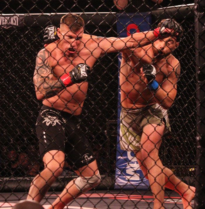 MMA fighters Bruce Boyington, left, and Dan Dubuque at CES 56 in CT