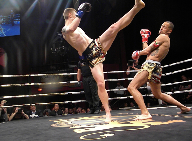 Travis Clay and Julio Pena at Lion Fight 29