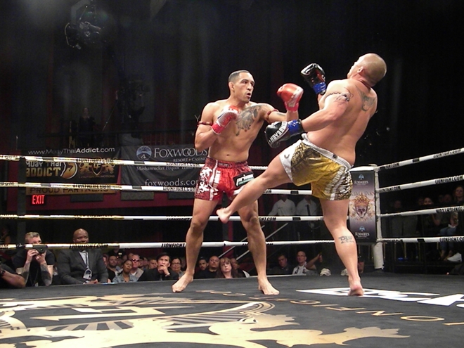 Chip Moraza-Pollard and Matt Coleman at Foxwoods Resort Casino at Lion Fight 36