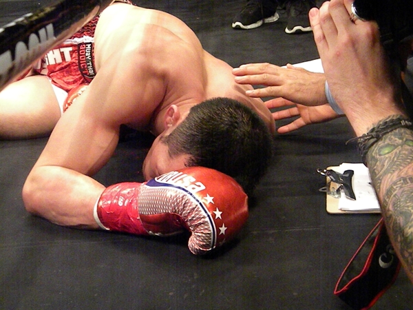 Felled Jacob Hebeisen at Lion Fight 36