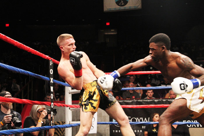 Chris Mauceri and Stephen Oppong at Lion Fight 58 in CT