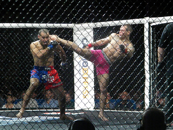 A kick by MMA fighter Bessette