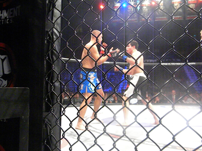 MMA lightweights Derek Anderson, left, and Patricky Pitbull