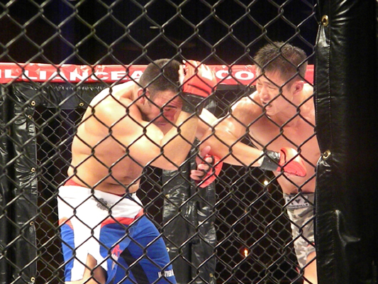 WCMMA event in CT photo of Brett Oteri, left, and Wang Sai.