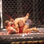  Lorawnt-T Nelson, red trunks, versus Leon Davis at CES MMA 34.